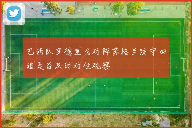 巴西队罗德里戈对阵苏格兰防守回追是否及时对位观察